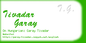 tivadar garay business card